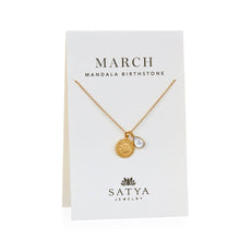 Load image into Gallery viewer, Mandala Birthstone Necklace - March