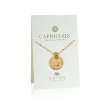 Load image into Gallery viewer, Mandala Zodiac Capricorn Red Garnet Necklace