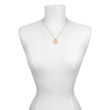 Load image into Gallery viewer, Mandala Zodiac Pisces Aquamarine Necklace