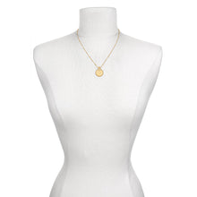 Load image into Gallery viewer, Mandala Zodiac Aries White Topaz Necklace