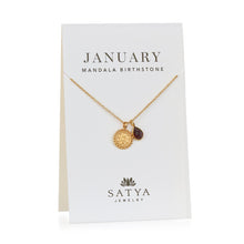 Load image into Gallery viewer, Mandala Birthstone Necklace - January