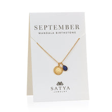 Load image into Gallery viewer, Mandala Birthstone Necklace - September