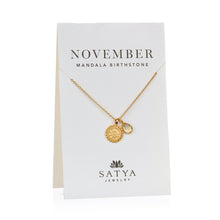 Load image into Gallery viewer, Mandala Birthstone Necklace - November