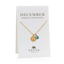 Load image into Gallery viewer, Mandala Birthstone Necklace - December