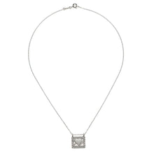 Load image into Gallery viewer, Heart Centered Silver Necklace