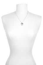 Load image into Gallery viewer, Silver Turquoise Hamsa Charm Necklace - Lending Hand