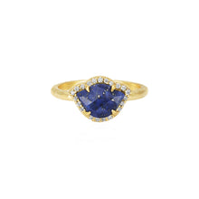 Load image into Gallery viewer, Bloom with Brilliance 18KT Lapis Diamond Ring