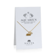Load image into Gallery viewer, The AstroTwins Aquarius Zodiac Necklace
