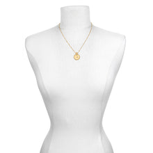Load image into Gallery viewer, Mandala Zodiac Aquarius Amethyst Necklace
