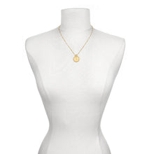 Load image into Gallery viewer, Mandala Zodiac Sagittarius Blue Topaz Necklace
