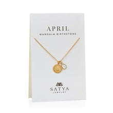 Load image into Gallery viewer, Mandala Birthstone Necklace - April
