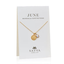 Load image into Gallery viewer, Mandala Birthstone Necklace - June
