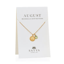 Load image into Gallery viewer, Mandala Birthstone Necklace - August
