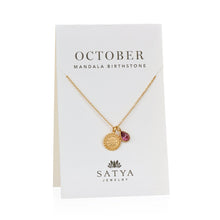 Load image into Gallery viewer, Mandala Birthstone Necklace - October
