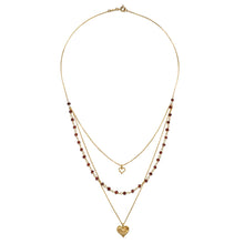 Load image into Gallery viewer, Bewitched by Love Faux Triple Necklace
