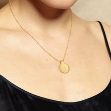 Load image into Gallery viewer, Mandala Zodiac Virgo Sapphire Necklace
