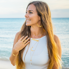 Load image into Gallery viewer, Yoga Girl To The Moon and Back Crystal Necklace
