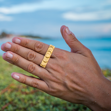 Load image into Gallery viewer, Yoga Girl Moon Phase Statement Ring
