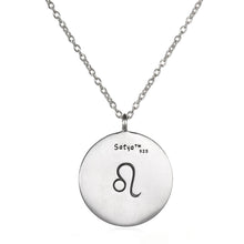 Load image into Gallery viewer, Silver Zodiac Leo Peridot Necklace
