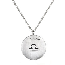 Load image into Gallery viewer, Silver Zodiac Libra Tourmaline Necklace
