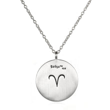 Load image into Gallery viewer, Silver Zodiac Aries Diamond Necklace
